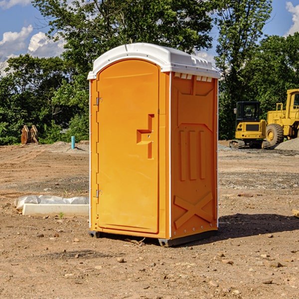 how often are the portable toilets cleaned and serviced during a rental period in Etters